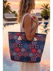 Lucky Bees Torba plażowa w kolorze niebieskim - 56 x 35 x 15 cm rozmiar: onesize. Niebieskie torebki klasyczne damskie Lucky Bees, bez wzorów, z materiału, bez dodatków. Za 80.52 zł.