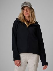 4F Kurtka softshell wiatroodporna membrana 5000 damska - czarna L. Czarne kurtki damskie 4f, l, bez wzorów, z softshellu, bez kaptura. Za 299.99 zł.