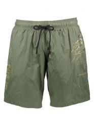 Plein Sport Szorty kąpielowe w kolorze khaki rozmiar: L. Brązowe szorty sportowe męskie Plein Sport, l, z materiału, outdoorowe. Za 89.67 zł.