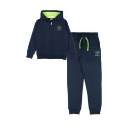 Leone 1947 Neon Kinder Winter Trainingsanzug mit Kapuze und Reißverschluss. Niebieskie spodnie dresowe damskie LEONE 1947 APPAREL, bez wzorów, z bawełny. W wyprzedaży za 120.78 zł.