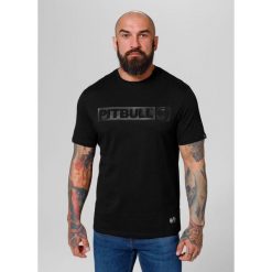 Koszulka bawełniana sportowy t-shirt dla dorosłych All Black Hilltop. Czarne t-shirty męskie PITBULL, l, bez wzorów, z bawełny, bez kołnierzyka. Za 99.00 zł.