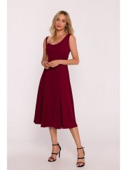 Stylove Sukienka w kolorze bordowym rozmiar: S. Czerwone sukienki damskie Stylove, s, bez wzorów, bez kołnierzyka, bez ramiączek, midi. Za 249.99 zł.