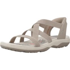 Sandały SKECHERS REGGAE SLIM STRETCH FLEX Brązowy. Brązowe sandały damskie Skechers, bez wzorów, z materiału, bez obcasa. Za 279.99 zł.