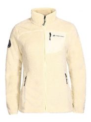 Alpine Pro Kurtka polarowa "Ferada" w kolorze kremowym rozmiar: M/L. Brązowe kurtki damskie Alpine Pro, l, bez wzorów, z materiału, bez kaptura. Za 171.28 zł.