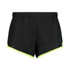 Spodenki męskie techniczne CMP 3C89077T. Czarne szorty męskie CMP, bez kołnierzyka. W wyprzedaży za 79.99 zł.