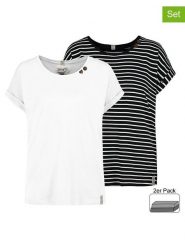 Sublevel Koszulki (2 szt.) w kolorze białym i czarnym rozmiar: S. Białe t-shirty damskie Sublevel, s, bez wzorów, z bawełny, bez kołnierzyka. Za 109.78 zł.