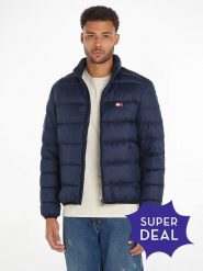 TOMMY JEANS Kurtka zimowa w kolorze granatowym rozmiar: M. Niebieskie kurtki męskie Tommy Jeans, na zimę, m, bez wzorów, z jeansu, bez kaptura. Za 333.81 zł.