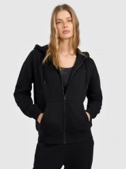 Bluza dresowa rozpinana z kapturem damska 4F 4FRMM00TSWSF2772. Czarne bluzy z kapturem damskie 4f, s, z bawełny. Za 159.99 zł.