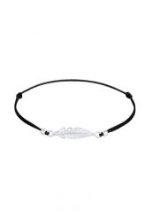 Elli Damski symbol pióra z nylonem w srebrze próby 925 Sterling Silver Bransoletki 1 ct. Szare bransoletki damskie Elli, srebrne. Za 173.39 zł.