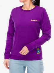 Bluza damska bez kaptura La Sportiva Climbing on the Moon Sweatshirt. Fioletowe bluzy z kapturem damskie La Sportiva, xs, z bawełny. Za 307.99 zł.
