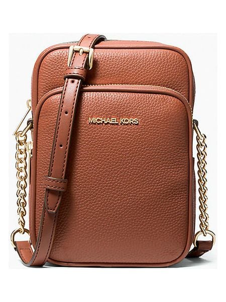 Michael Kors Skórzana torebka w kolorze jasnobrązowym - 20 x 15 x 7 cm rozmiar: onesize. Brązowe torebki klasyczne damskie Michael Kors, bez wzorów, z materiału, bez dodatków. Za 503.95 zł.