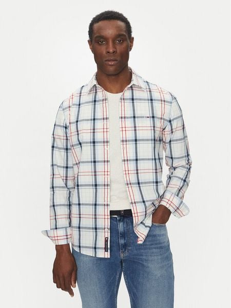 Tommy Jeans Koszula DM0DM20885 Kolorowy Regular Fit. Koszule męskie Tommy Jeans, m, bez wzorów, z bawełny, bez kołnierzyka, bez ramiączek. Za 219.99 zł.