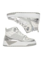 Guess Sneakersy CEO-BIC29272JJKF3GG01 Srebrny. Szare buty sportowe dziewczęce Guess, z aplikacjami, z materiału, bez zapięcia. Za 279.99 zł.