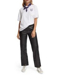Scotch & Soda Koszulka w kolorze białym rozmiar: S. Białe bluzki damskie Scotch & Soda, s, bez wzorów, z bawełny, bez kołnierzyka. Za 122.96 zł.