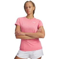Under Armour Koszulka Sportowa Damska Tech Twist M/38. Białe bluzki sportowe damskie Under Armour, l, bez wzorów, z poliesteru, bez ramiączek. Za 321.99 zł.