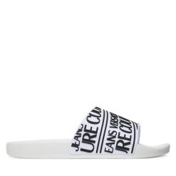 Klapki Versace Jeans Couture. Białe klapki i japonki męskie Versace Jeans Couture, z jeansu. Za 329.99 zł.