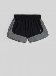 4F Spodenki do biegania szybkoschnące damskie - czarne XL. Czarne spodenki sportowe damskie 4f, l, z materiału, do biegania. Za 199.99 zł.