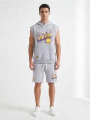Bluza bez rękawów Los Angeles Lakers NBA - szary. Szare bluzy bez kaptura męskie Sinsay, l. Za 89.99 zł.