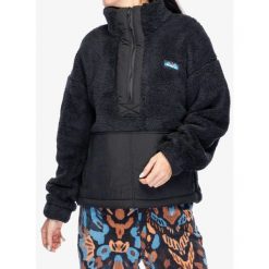 Bluza polarowa damska Kavu Rockhaven. Czarne bluzy bez kaptura damskie KAVU, m, z polaru. Za 293.99 zł.