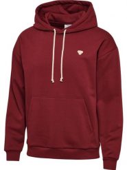 Bluza z kapturem Hummel Bee. Czerwone bluzy sportowe damskie HUMMEL, xs, z aplikacjami, z bawełny, bez ramiączek, długie, z kapturem. Za 180.00 zł.