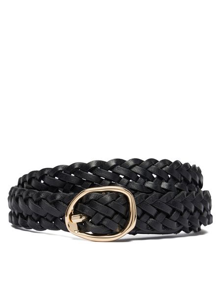 Tommy Hilfiger Pasek Th Sculpt 2.0 Woven AW0AW18696 Czarny. Czarne paski damskie Tommy Hilfiger, bez wzorów, ze skóry. Za 249.99 zł.