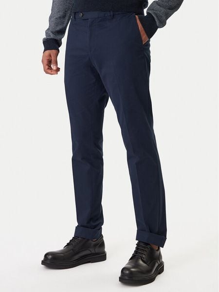BOSS Spodnie garniturowe C-Genius 50555035 Granatowy Slim Fit. Niebieskie spodnie wizytowe męskie Boss, z bawełny. Za 669.99 zł.