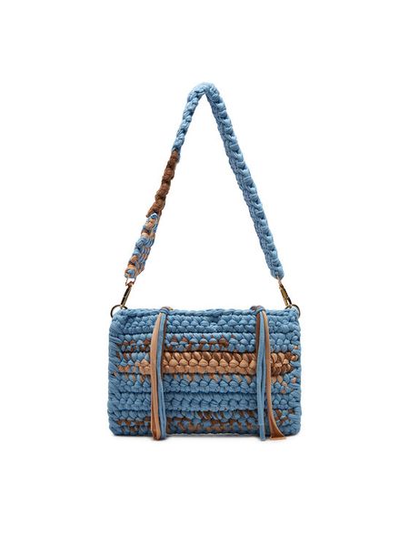 DeeZee Torebka DK240527-02 Niebieski. Niebieskie torebki klasyczne damskie DeeZee, bez wzorów, z materiału, bez dodatków. Za 119.99 zł.