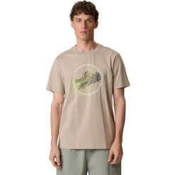 Koszulka męska 4F - bawełniany T-shirt, regular fit. Brązowe t-shirty męskie 4f, l, bez wzorów, z bawełny, bez kołnierzyka. Za 59.99 zł.