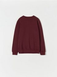 Bluza - bordowy. Czerwone bluzy bez kaptura męskie Sinsay, l, z bawełny. Za 29.99 zł.