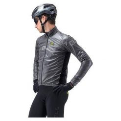 Kurtka rowerowa męska Alé Cycling Klimatik Guscio Black Reflective. Czarne kurtki męskie ALÉ CYCLING, m, bez wzorów, rowerowe. W wyprzedaży za 433.99 zł.