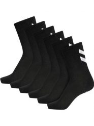 Skarpetki czarne Hummel hmlCHEVRON 6-PACK SOCKS uniwersalne. Czarne skarpetki damskie HUMMEL, bez wzorów, z bawełny. Za 67.00 zł.