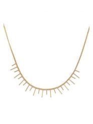 MOODE Naszyjnik "Jade" z elementami ozdobnymi - dł. 42 cm rozmiar: onesize. Żółte naszyjniki damskie MOODE, ze stali. Za 43.99 zł.