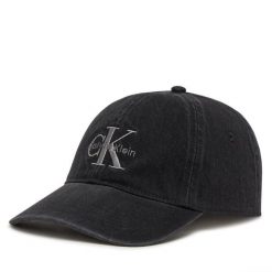 Czapka z daszkiem Calvin Klein Jeans. Czarne czapki męskie Calvin Klein Jeans, bez wzorów, z jeansu. Za 119.99 zł.