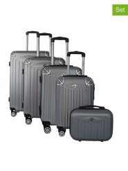 Geographical Norway 5-częściowy zestaw "Softless" w kolorze szarym rozmiar: onesize. Szare walizki Geographical Norway, bez wzorów, z materiału. Za 565.99 zł.