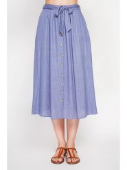 Le Jardin du Lin Lniana spódnica w kolorze niebieskim rozmiar: 34. Niebieskie spódniczki damskie Le jardin du lin, bez wzorów, ze lnu, midi. Za 108.99 zł.