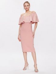 Pinko Sukienka koktajlowa La Carlota 100034 A0GI Różowy Regular Fit. Czerwone sukienki damskie Pinko, bez wzorów, z syntetyku, wizytowe, bez kołnierzyka, bez ramiączek. Za 779.99 zł.