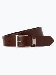 BOSS pasek skórzany Mężczyźni skóra brązowy, 85. Brązowe paski męskie Boss, bez wzorów, ze skóry, eleganckie. Za 299.95 zł.