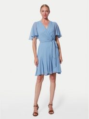 LAUREN RALPH LAUREN Sukienka koktajlowa 250938944003 Niebieski Regular Fit. Niebieskie sukienki damskie Lauren Ralph Lauren, bez wzorów, z syntetyku, wizytowe, bez kołnierzyka, bez ramiączek. Za 739.99 zł.