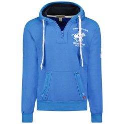 Bluza męska Geographical Norway FOLTON EO MEN 100, błękit królewski. Niebieskie bluzy z kapturem męskie Geographical Norway, m, z bawełny. Za 169.00 zł.