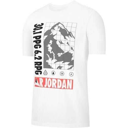 Koszulka sportowa męska Nike Jordan Winter Utility. Białe t-shirty sportowe męskie Nike, l, bez ramiączek. Za 232.00 zł.