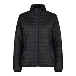 Damska kurtka puchowa CMP. Czarne kurtki damskie CMP, bez wzorów, z puchu, bez kaptura, narciarskie. Za 349.40 zł.