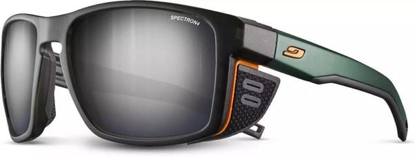 Okulary przeciwsłoneczne górskie JULBO SHIELD zielone | Spectron kat. 4. Brązowe okulary przeciwsłoneczne męskie JULBO, z materiału, prostokątne. Za 319.92 zł.