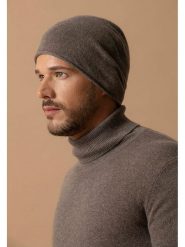 Perfect Cashmere Kaszmirowa czapka "June" w kolorze brązowym rozmiar: onesize. Brązowe czapki zimowe damskie Perfect Cashmere, z kaszmiru. Za 143.99 zł.