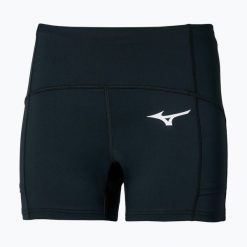 Spodenki damskie Mizuno Flex Tight. Czarne szorty damskie Mizuno, bez wzorów, z elastanu, eleganckie. Za 149.99 zł.