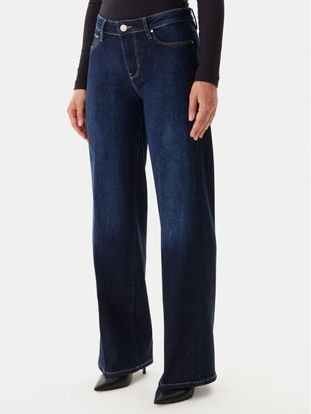Guess Jeansy W5BA96 D4U54 Granatowy Wide Leg. Niebieskie jeansy damskie Guess. Za 589.99 zł.