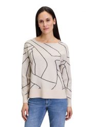 Betty Barclay Sweter w kolorze kremowym rozmiar: 42. Brązowe swetry klasyczne damskie Betty Barclay, ze splotem, bez kołnierzyka. Za 151.95 zł.