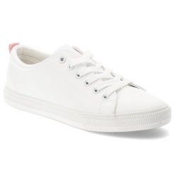 Białe Trampki Big Star Damskie Buty Sportowe. Białe trampki i tenisówki damskie Big Star, bez wzorów, z materiału. Za 149.00 zł.