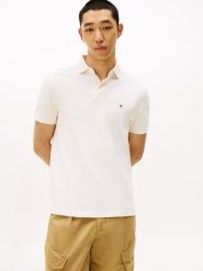 Tommy Hilfiger koszulka polo Mężczyźni Bawełna biały, XL. Białe koszulki polo męskie Tommy Hilfiger, m, bez wzorów, z bawełny, bez ramiączek. Za 329.95 zł.