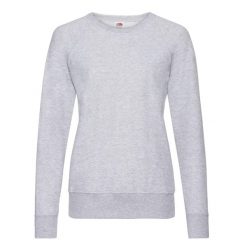 Lekki Sweter Raglanowy Dla Kobiet. Szare swetry klasyczne damskie Fruit of the Loom, xs, bez kołnierzyka. Za 57.99 zł.