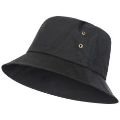Woskowa Czapka Z Daszkiem Dla Dorosłych Unisex. Czarne czapki męskie Trespass, bez wzorów, sportowe. Za 95.99 zł.